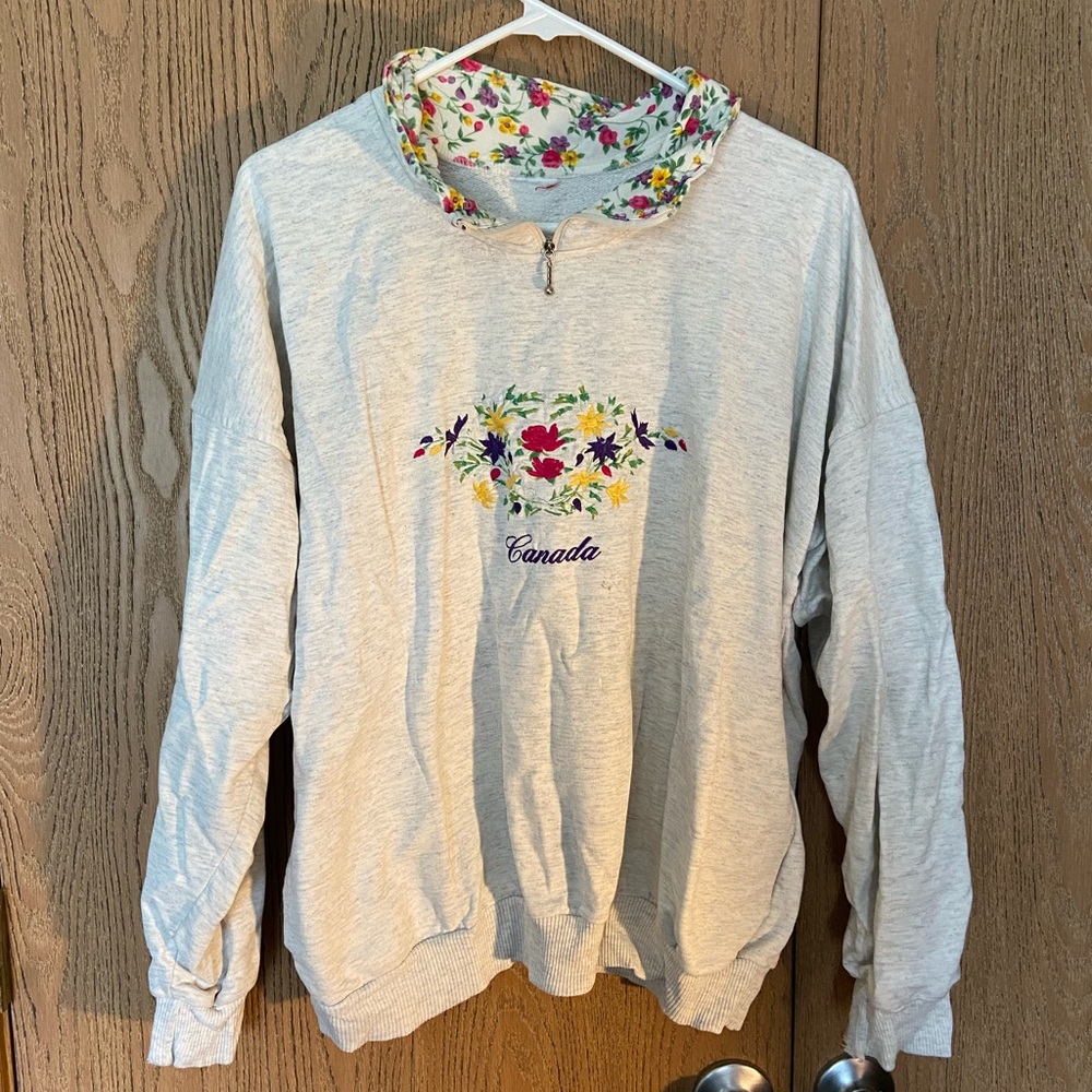 Grandma half zipper sweater